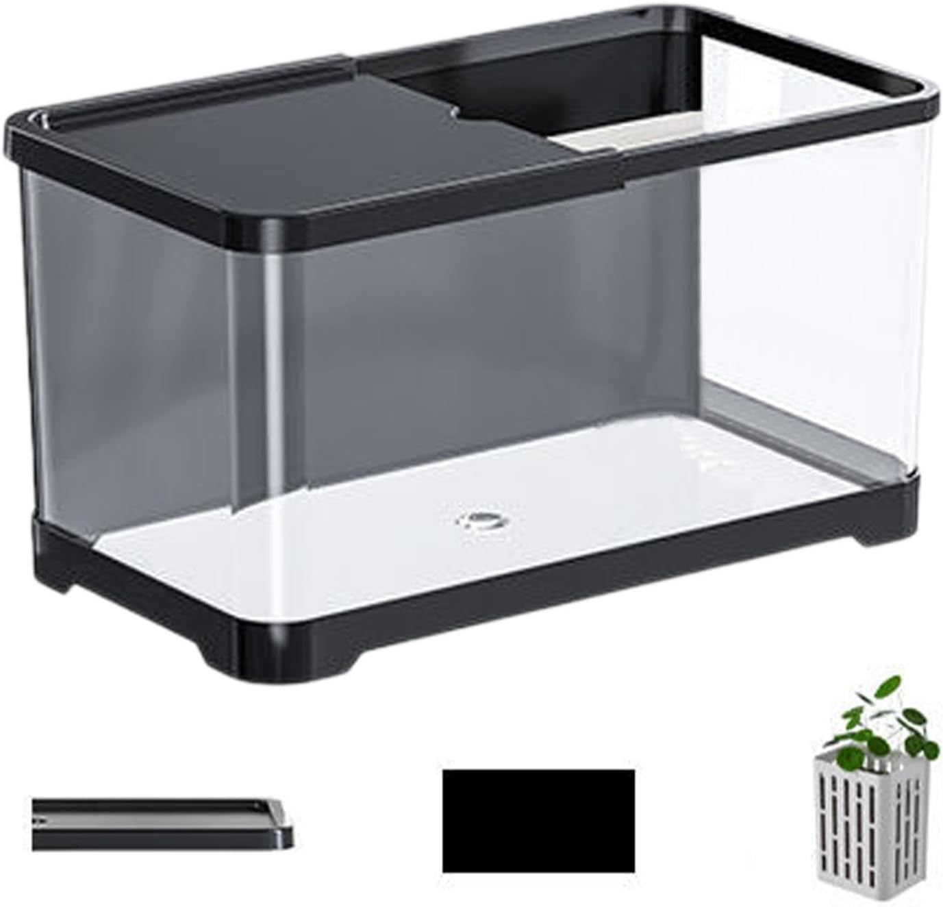 Small Fish Tank Starter Kit | Decorative Saltwater & Freshwater Aquarium