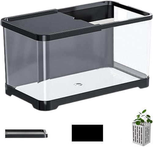 Small Fish Tank Starter Kit | Decorative Saltwater & Freshwater Aquarium