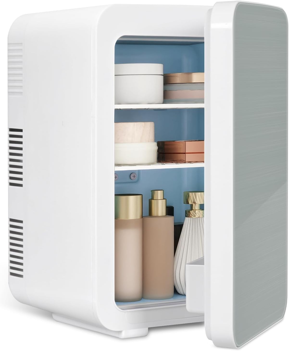 10L Mini Fridge Portable AC/DC Cooler Warmer Skincare Drinks Light Grey