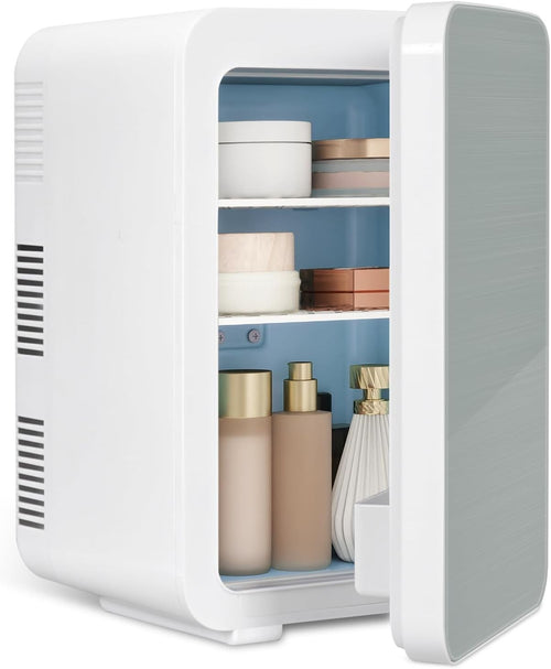 10L Mini Fridge Portable AC/DC Cooler Warmer Skincare Drinks Light Grey