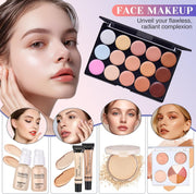 50PCS All-in-One Makeup Kit – Eyeshadow, Lipstick, Brushes & More for Women