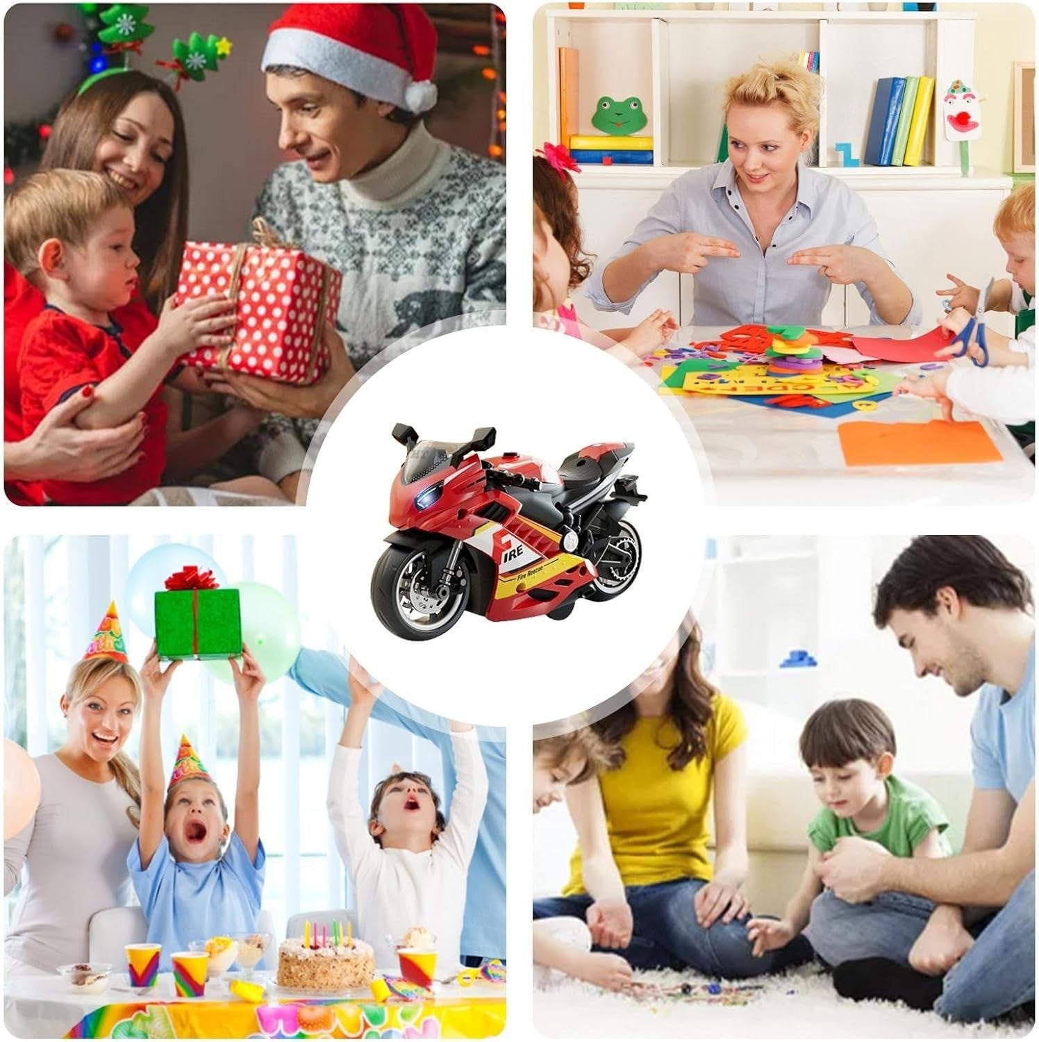 Electric Ride-On Toy Motorcycle with Sound & Light | Battery Powered Kids Bike