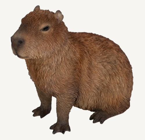 Realistic Capybara Garden Ornament | Resin Animal Statue Indoor Outdoor Décor