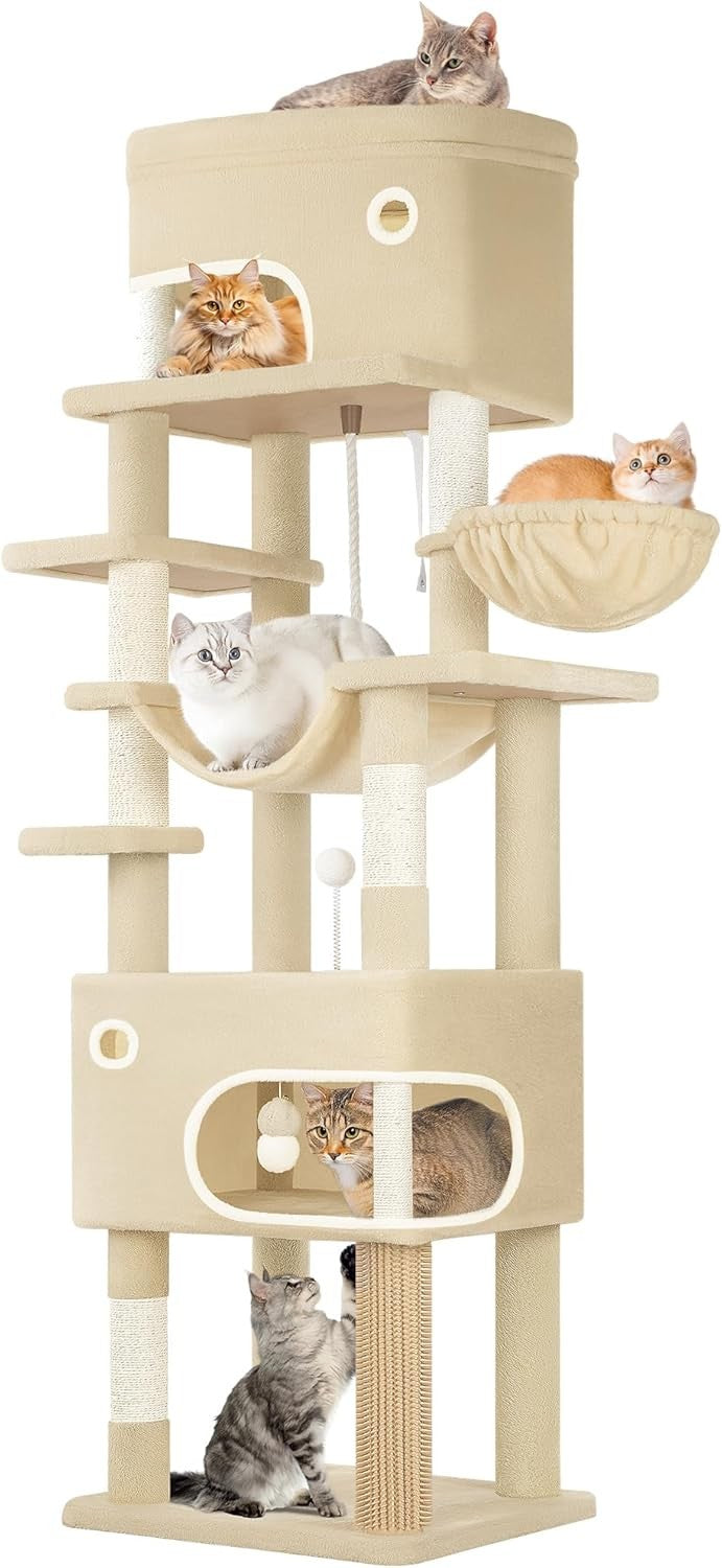 203cm Tall Cat Tree Tower XXL Multi-Level Scratching Posts Condos Large Cats