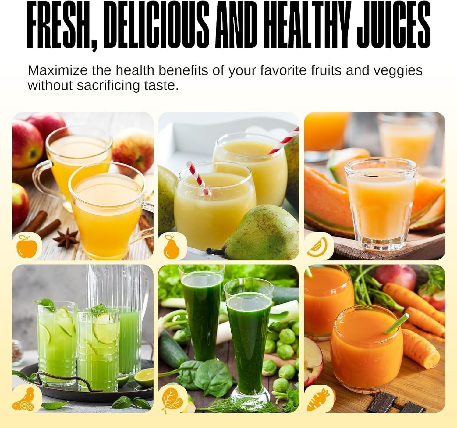 Compact Cold Press Juicer Slow Masticating 60RPM High Nutrient Yield
