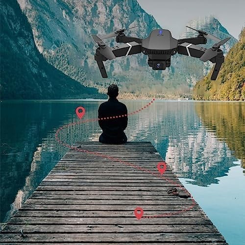 Foldable 4K HD Camera Drone with Altitude Hold, Gesture Control & App Fly