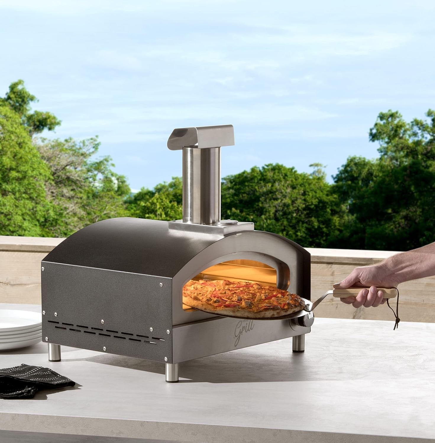 Portable Gas Pizza Oven for Garden BBQ | Peel, Regulator & Carry Bag