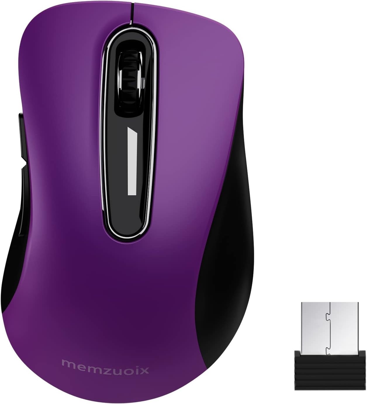 Purple Wireless Mouse 1400 DPI 2.4G USB 5-Button Ergonomic PC