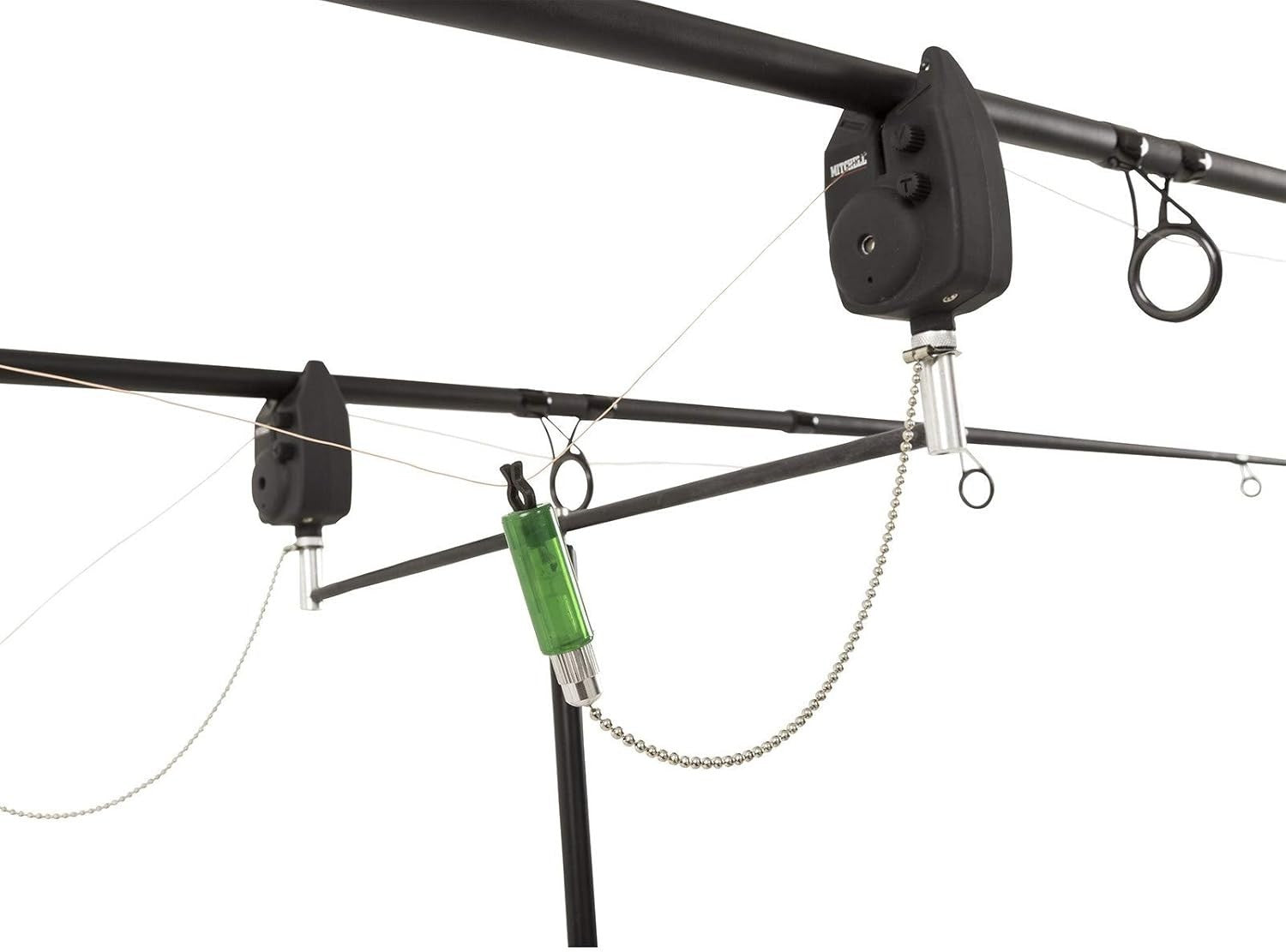 Complete Carp Fishing 2-Rod & Reel Set 3.32m With Alarms & Holder