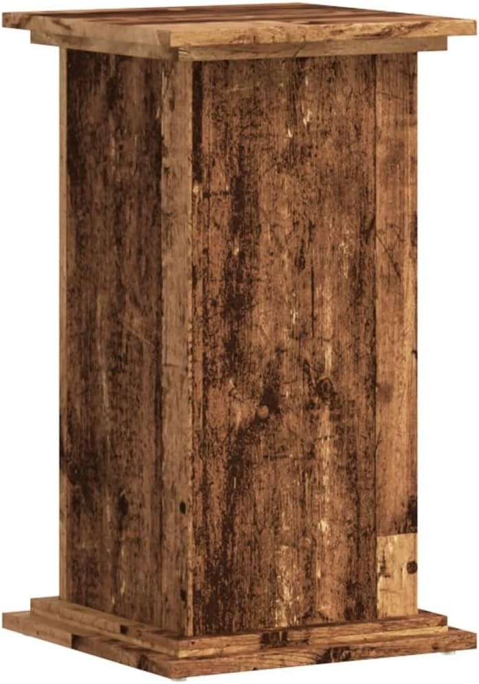 Rustic Brown Wood Plant Stand 60cm Indoor Outdoor Display Table for Home & Patio
