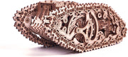 3D Wooden Steam Tank Puzzle Mechanical Model Kit Spring Powered 381PCS