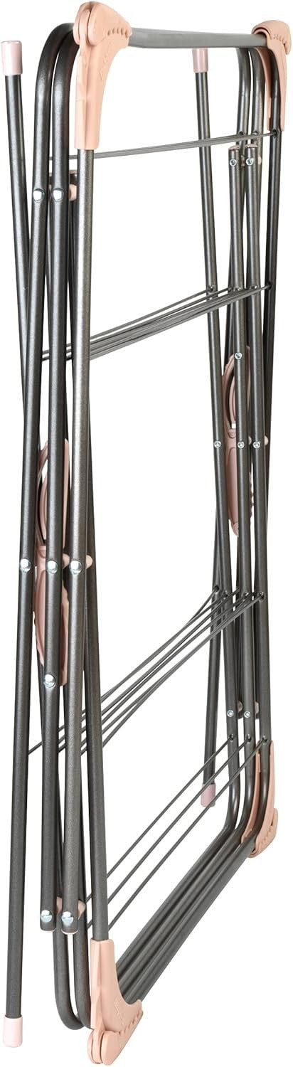3 Tier Clothes Airer Folding Laundry Drying Rack Compact Indoor Dryer