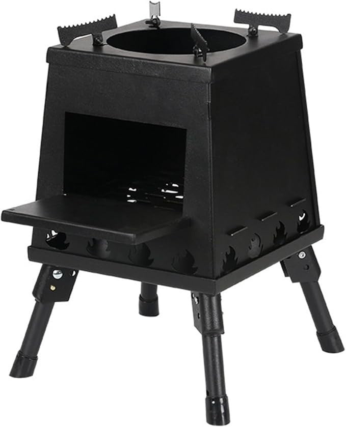 Portable Wood Burning Camping Stove Tent Heater Outdoor Cooking Heating