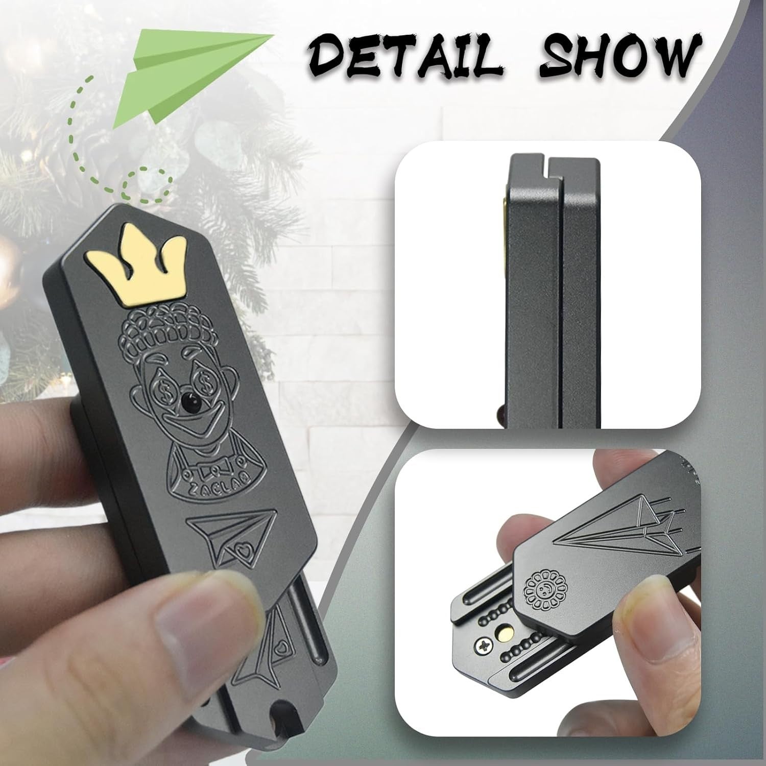 Plane Mechanical Fidget Slider Ratchet Click ADHD Stress Relief EDC Toy