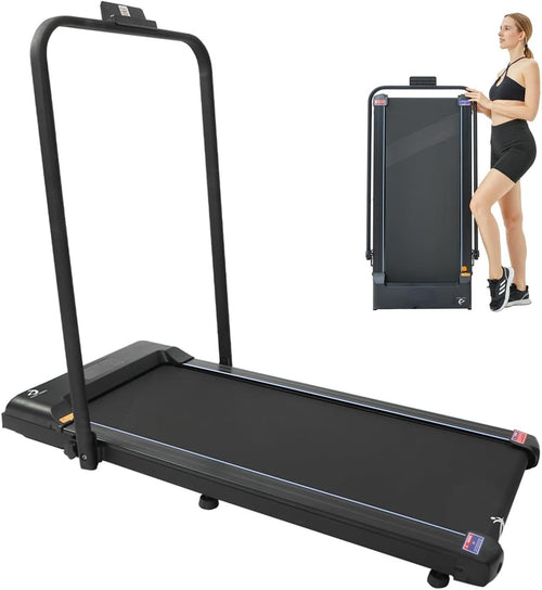 Under Desk Walking Pad Treadmill Foldable 1-10Km/H 2HP Home Cardio Gym