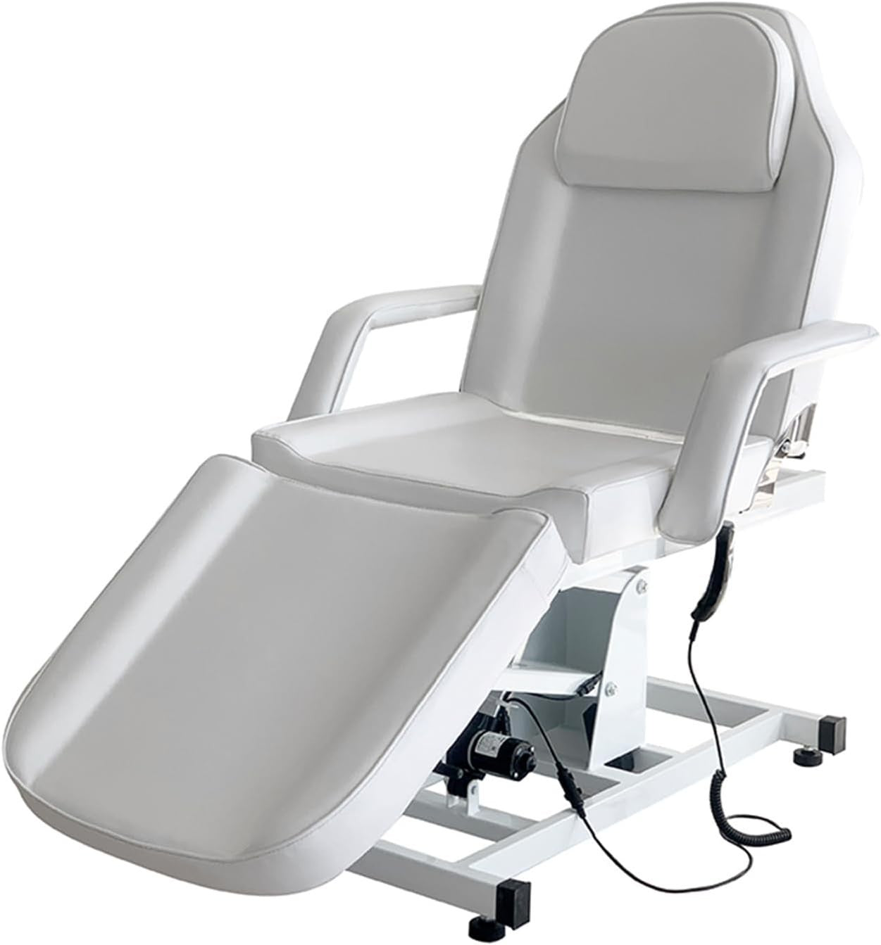 Electric 3-Section Massage Bed Adjustable Beauty Salon Therapy Chair White