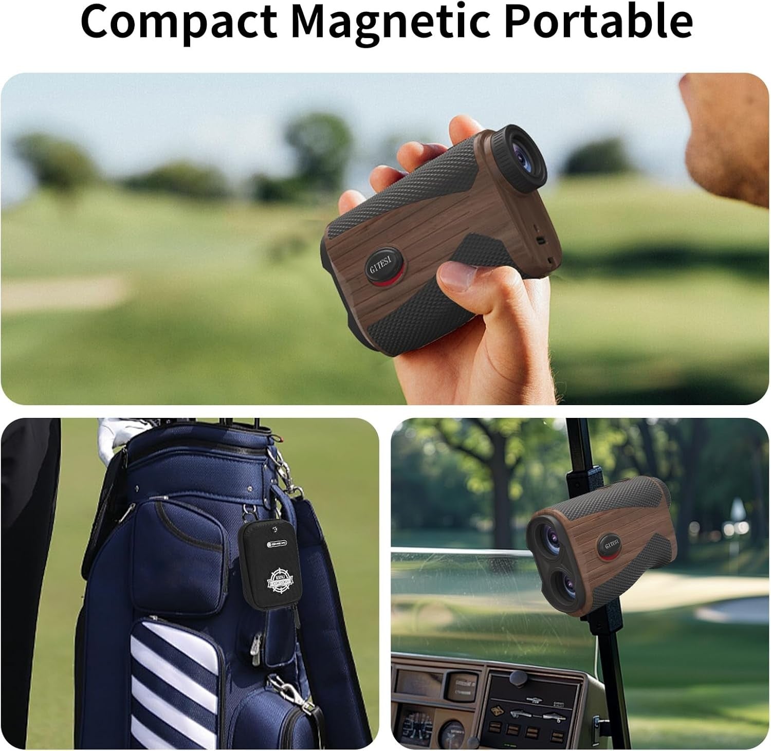 Golf Laser Rangefinder 1200 Yards Slope Flag Lock 7X Rechargeable IP54