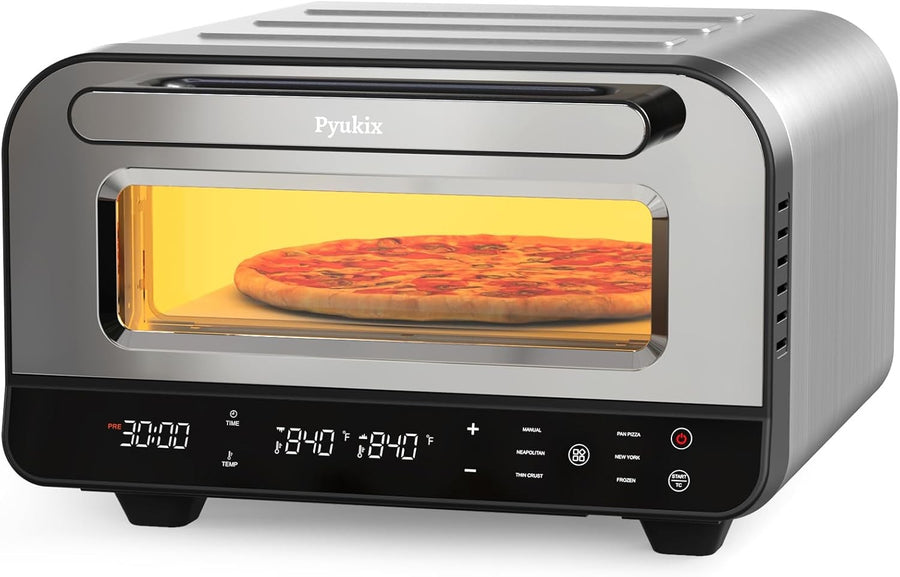 Indoor Electric Pizza Oven | 12" Countertop Cooker 1000°F Touch Screen With Ston