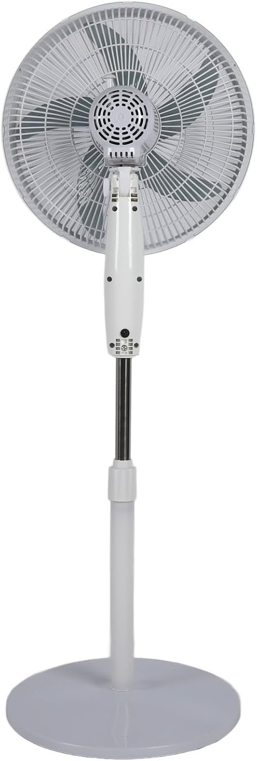 Portable Solar Standing Fan – Rechargeable 3Speed Quiet Pedestal Cooling Airflow