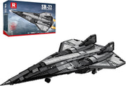 SR-72 Military Jet Building Blocks 1880Pcs Tactical Aircraft Model Toy