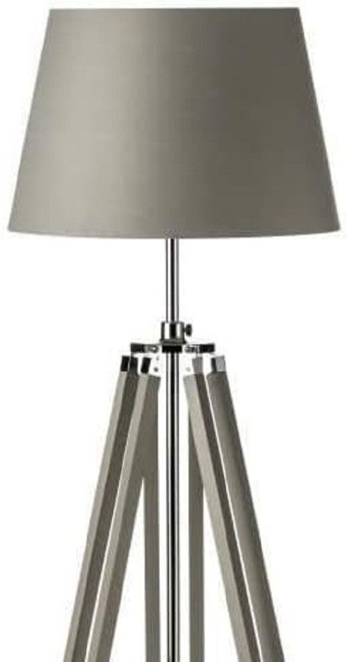 Tripod Floor Lamp Wooden Modern Standing Light Mid Century Living Room