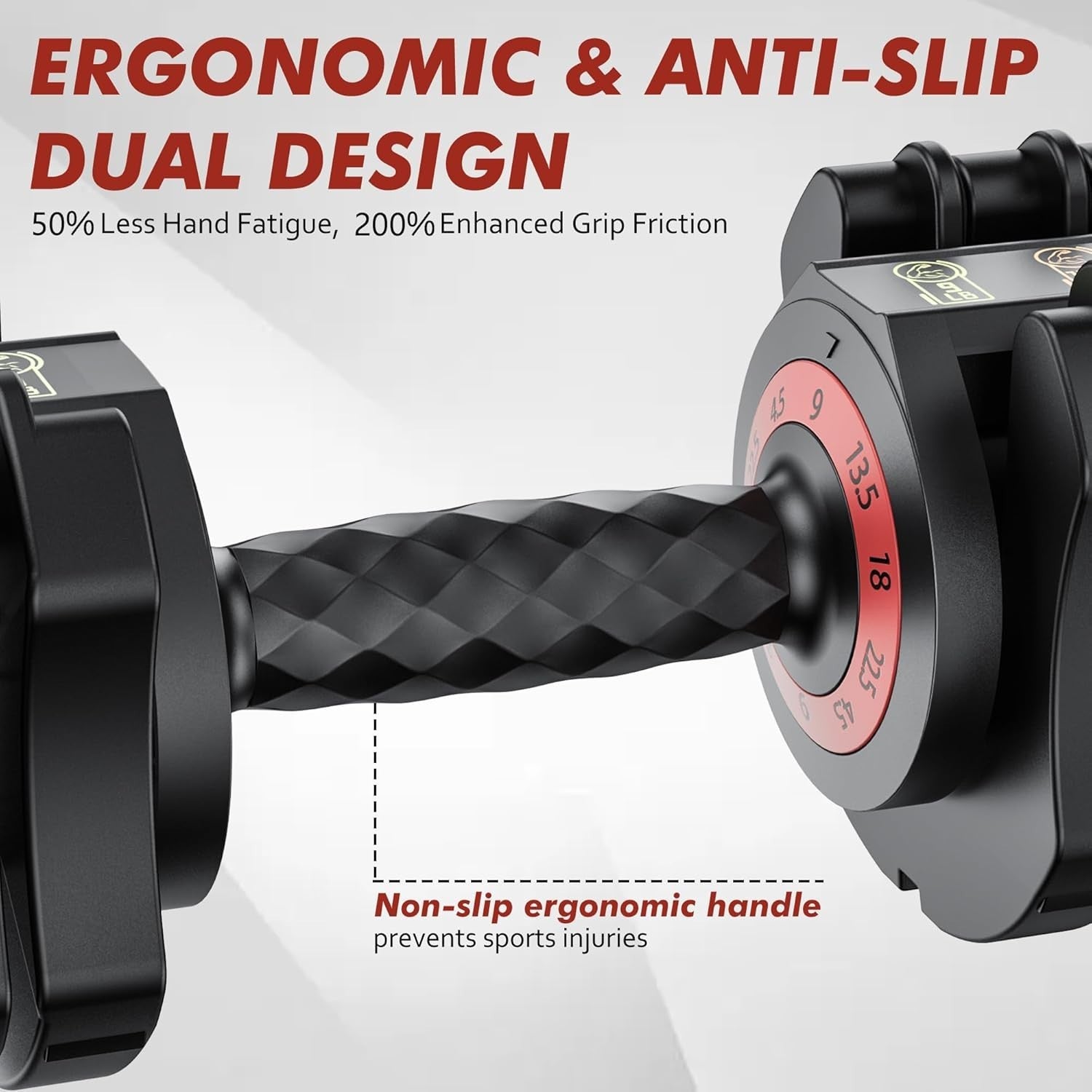 22.5LB Adjustable Dumbbell 5-in-1 Quick Adjust Single Home Gym Weight