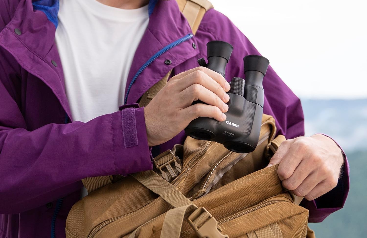 10x20 Compact Image-Stabilised Travel Binoculars Lightweight HD Optics