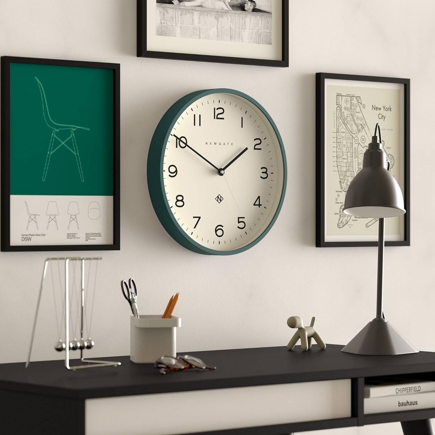 Modern Large Round Wall Clock 37cm | Quiet Battery Operated | Kitchen Office