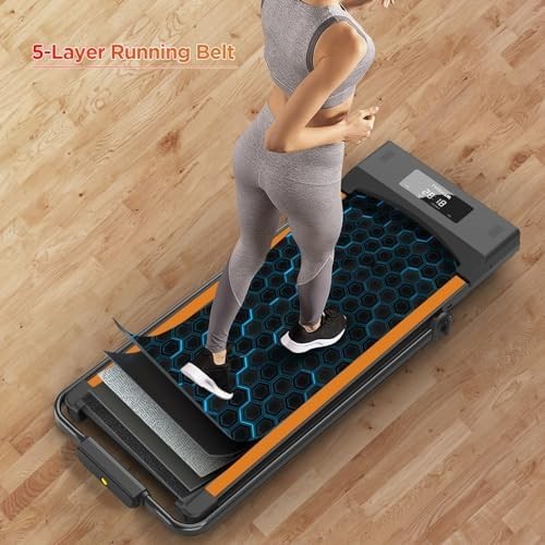 Foldable Home Treadmill 2-in-1 Walking & Running Machine LED Remote