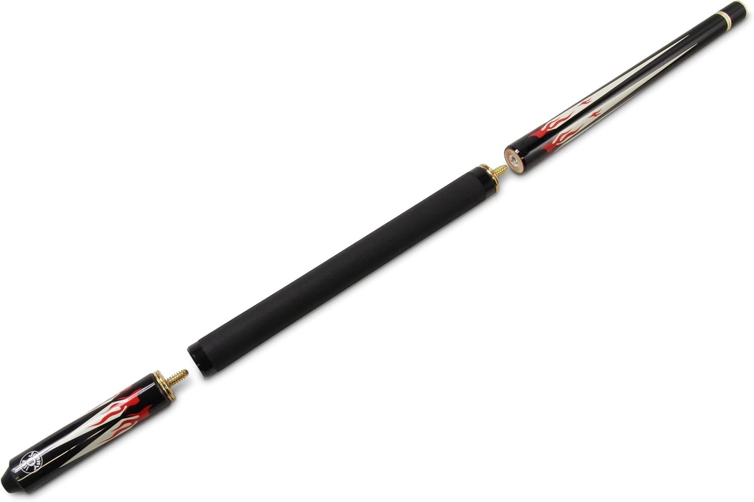 Compact Pub Pool Cue 8mm Tip Ash Shaft 4pc Adjustable 45–57in