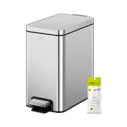 6L Slim Stainless Steel Pedal Bin – Fingerprint-Resistant Trash Can