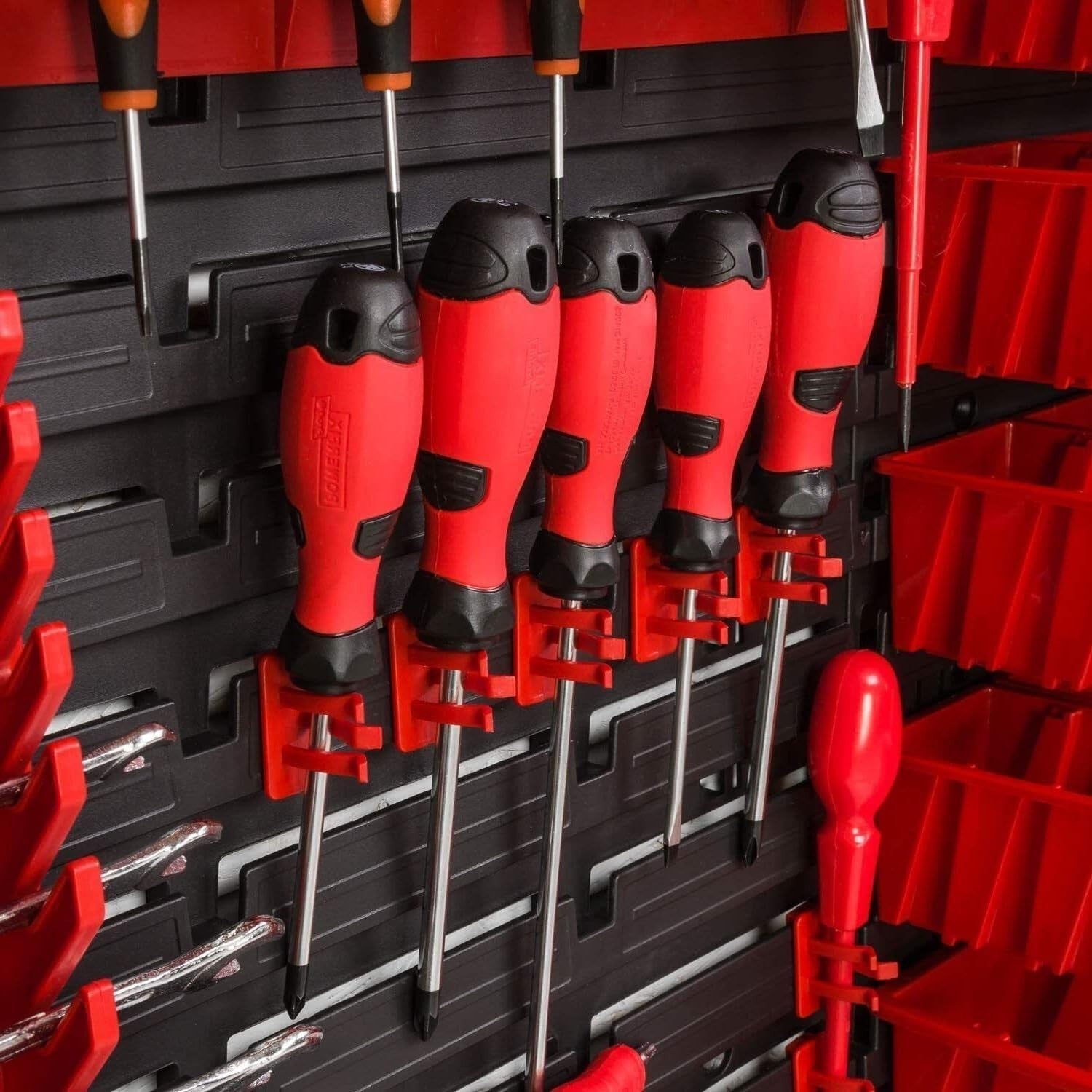 Garage Peg Board Wall Tool Organizer Storage Bin Workshop Rack
