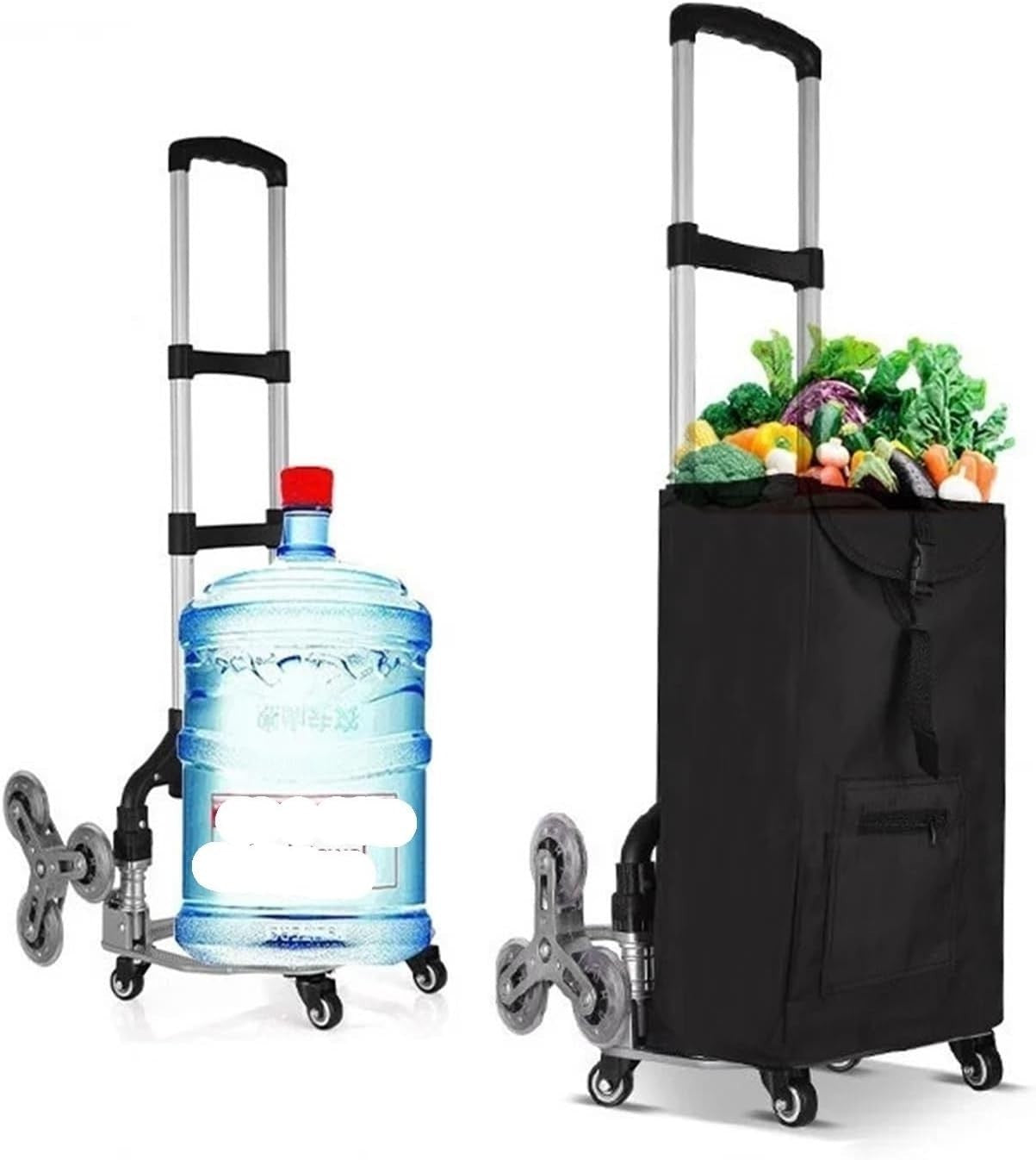 Folding Flatbed Stair Climbing Trolley Ergonomic Handle Multi-Use Cart