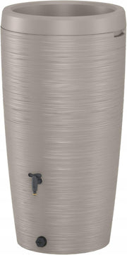 240L Light Grey Rainwater Tank with Planter Top Tap Connector Kit Garden Barrel