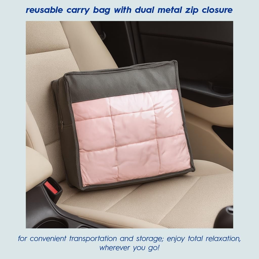 Pink Cotton Weighted Blanket 4kg 125x150cm for Stress Relief with Bag