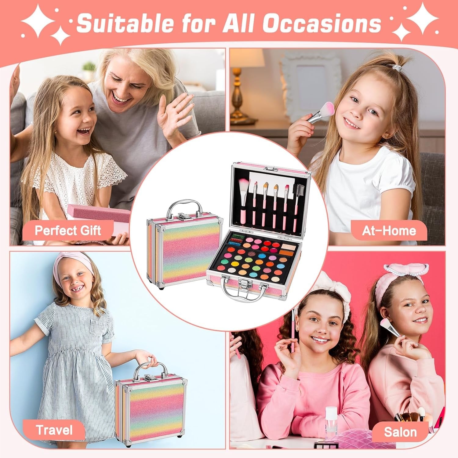 All in One Makeup Kit Carry Case Teen Starter Cosmetics Set