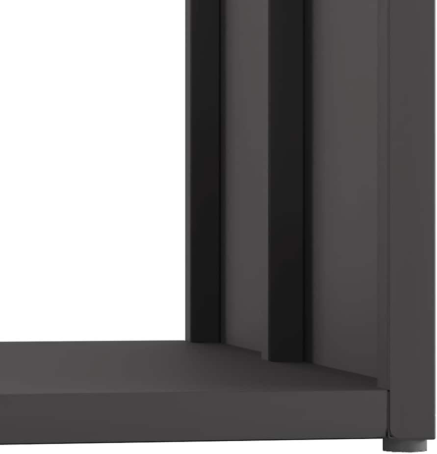 Firewood Log Rack Metal Storage Holder Indoor Outdoor Black 40x40x40cm