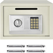 16L Digital Safe Box Cash Deposit Slot Security Lock White Safe