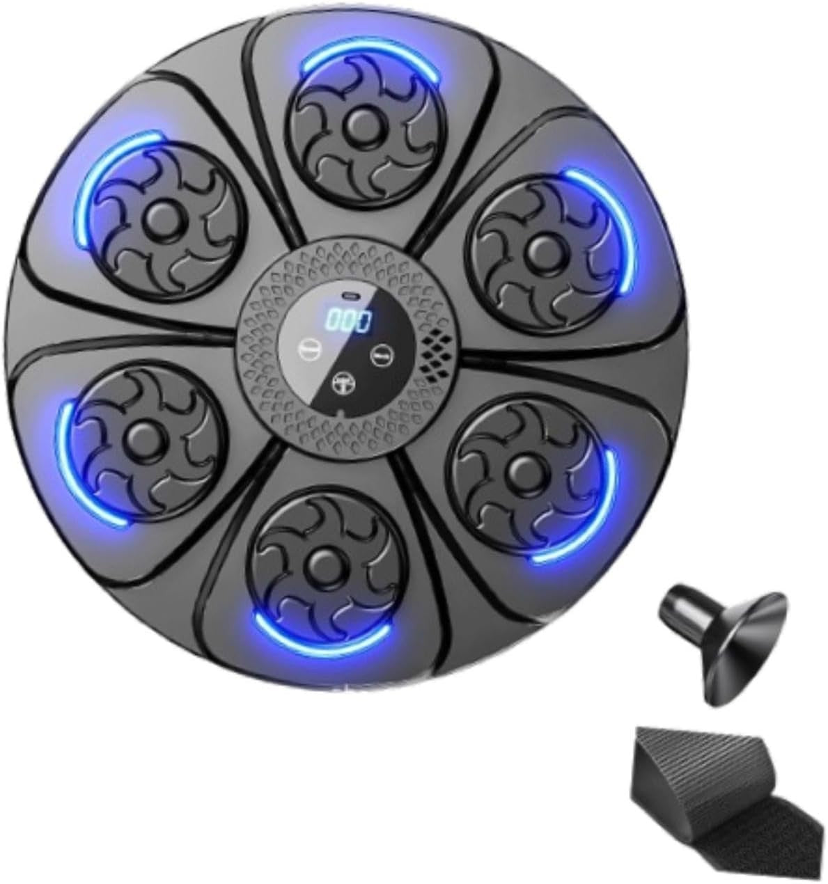 Music Boxing Wall Target Black Blue LED Reaction Trainer No Gloves