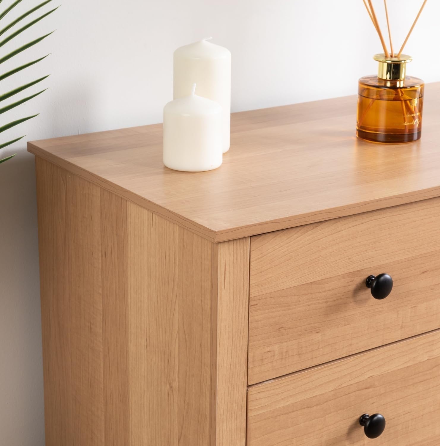 Modern 5 Drawer Wooden Chest Storage Unit for Bedroom & Living Room 80x40x89cm
