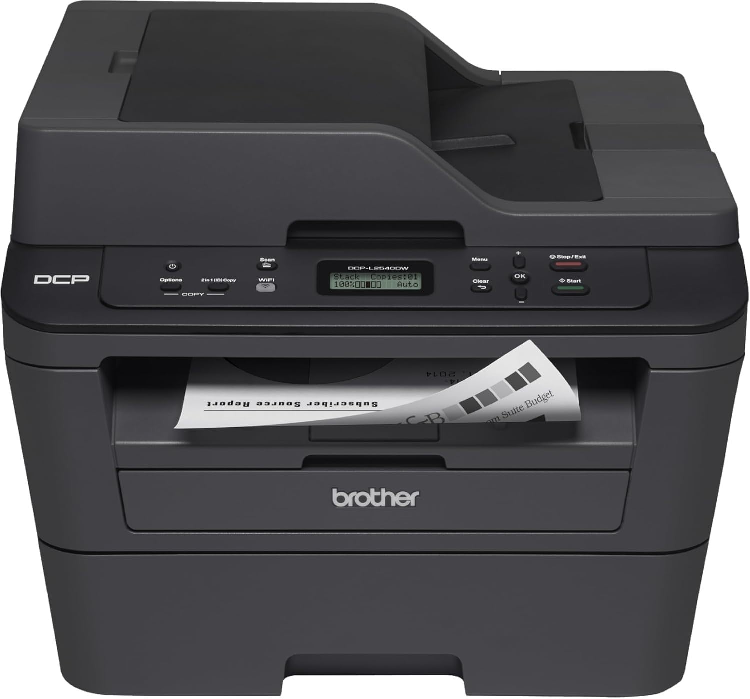 Wireless Mono Laser Multifunction Printer A4 Copy Scan Fax Black
