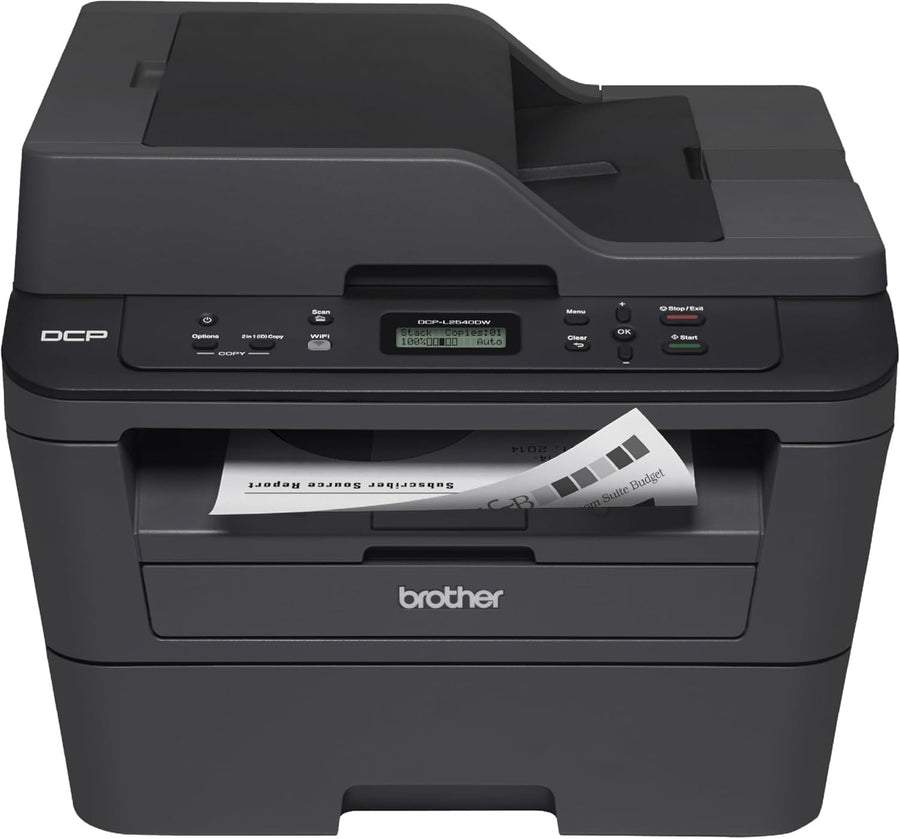 Wireless Mono Laser Multifunction Printer A4 Copy Scan Fax Black