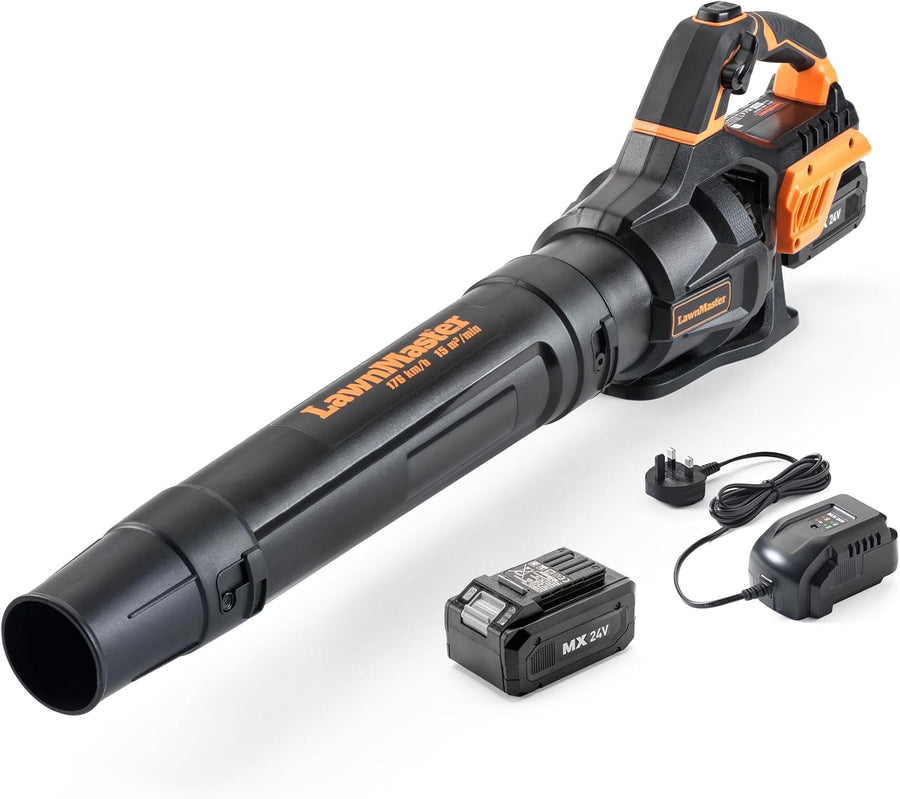 Cordless Leaf Blower 24V Axial High Power Garden Cleaner with Battery