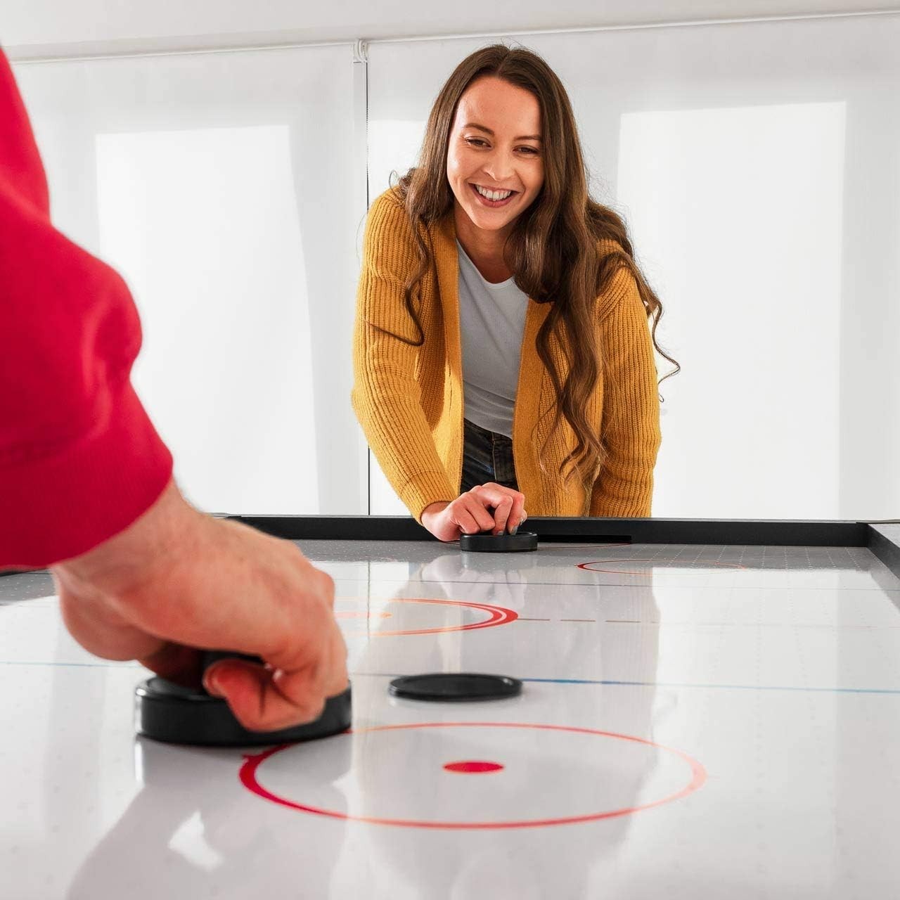 6ft Air Hockey Table Arcade Electric Airflow Auto Scoreboard Indoor