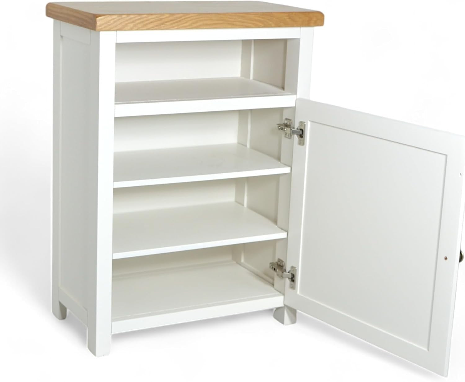 Ready Assembled Oak Shoe Cabinet Hallway Storage Unit Cupboard 64x35x88cm