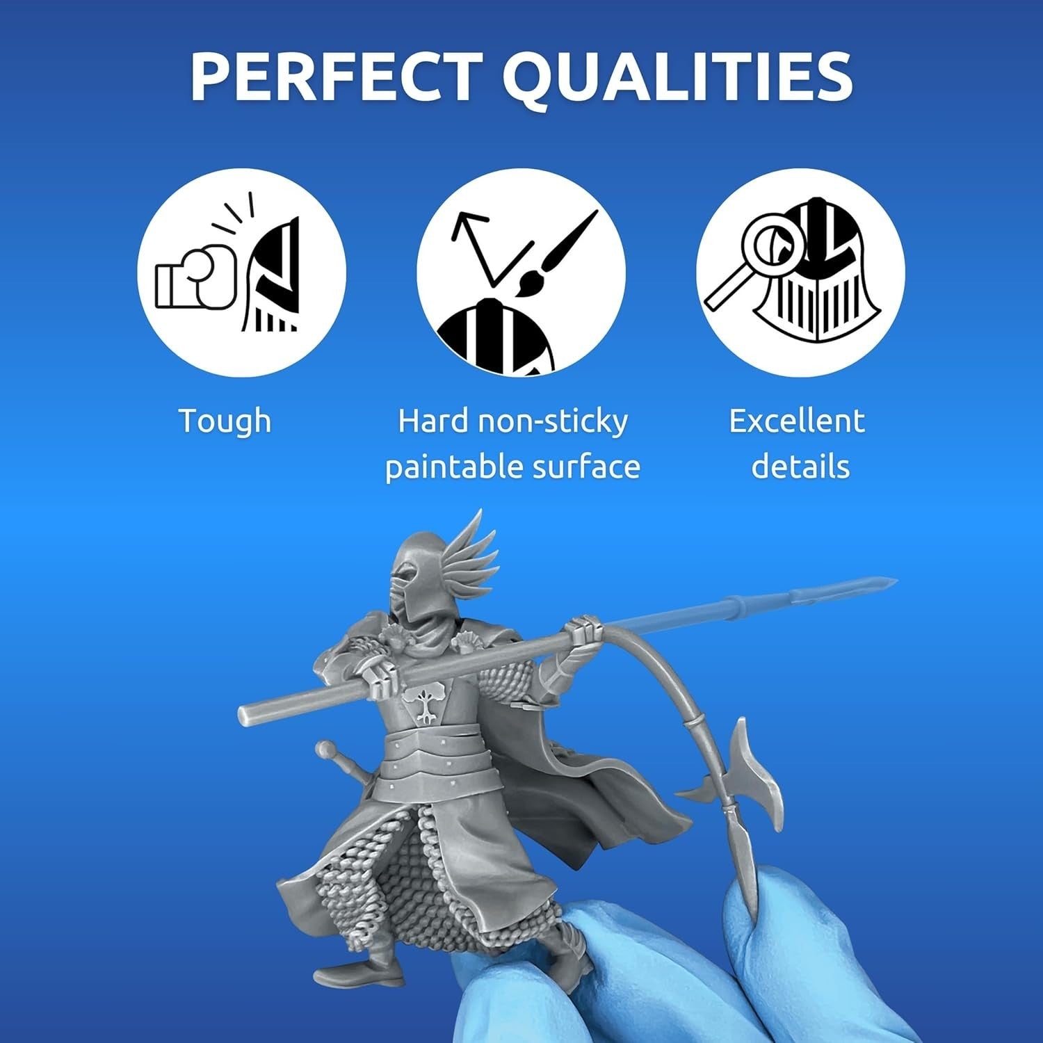 Tough Resin for Miniatures 4K 8K 12K Fast Cure Low Odor 5KG LCD SLA DLP