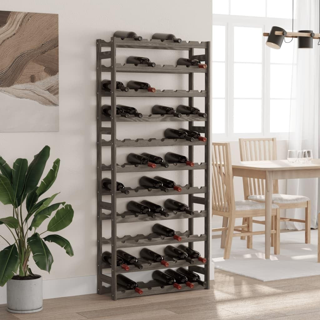 Large Wooden Wine Rack 77 Bottle Storage | Space-Saving Vertical Shelf for Home