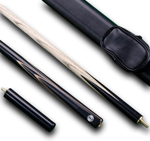 3/4 Cut Snooker Pool Cue 57" 9.5mm Tip Extension Case Wood Choice