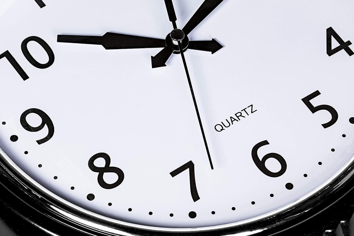 Black Retro Wall Clock 9.5" Silent Non-Ticking Quartz Easy-Read Vintage Home