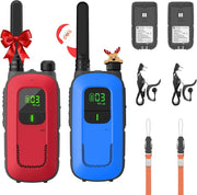 Rechargeable Walkie Talkies Long Range 16 Channel PMR USB VOX Twin Pack